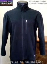 Patagonia Synchilla Sty25098 Black Fleece Full Zip Long Sleeve Jacket Mens Sz L