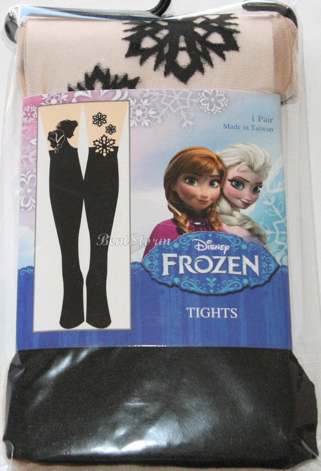 NUEVAS MALLAS DISNEY FROZEN ELSA & ANNA BROTHERS FOREVER SNOWFLAKES imitación muslo altas  Foto 4 de 4