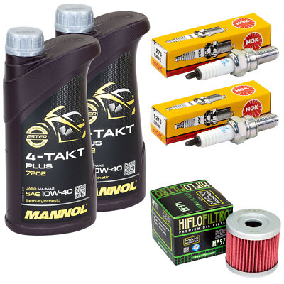 Inspektion 2L Öl Set für Hyosung GV 250 Aquila KM4MJ5 2001-17 Ölfilter Zündkerze