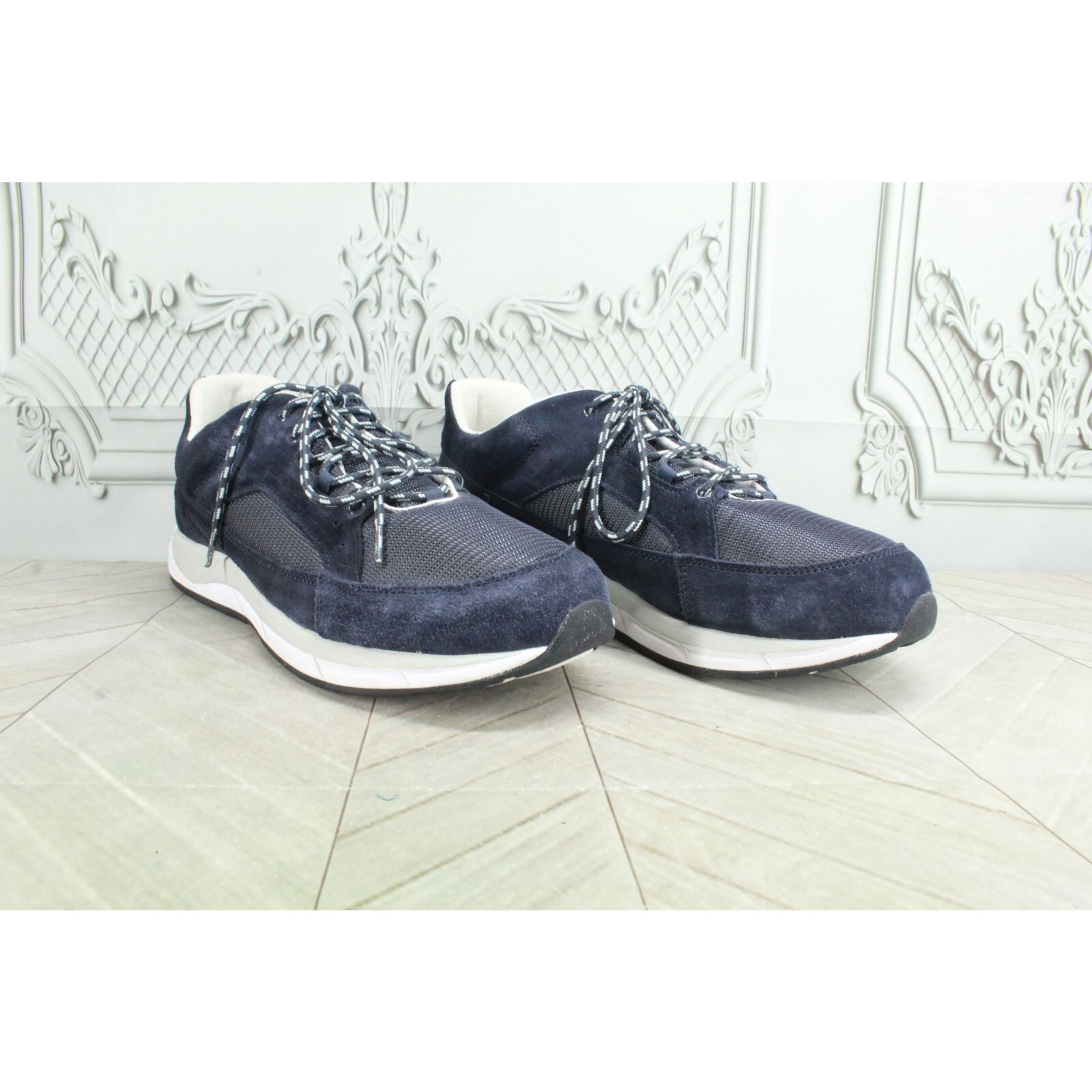 SAOLA Scarpe da passeggio sportive basse LL Bean da uomo blu con lacci a rete taglia 14 M