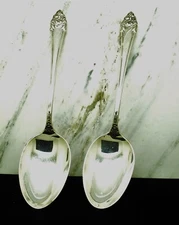 Two 925 Sterling Silver Reed & Barton Fragrance Serving Spoons 8.5" 139.6g