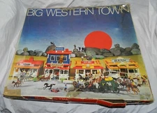 Vintage Big Western Town Play Set with box - sold by Sears Made in W. Germany