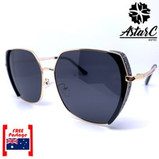 Blac Gold Square Metal Polarised Sunglasses Women/UV Protect - AstarC