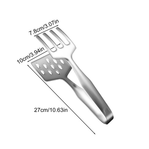 Stainless Steel Fish Tongs Multi-purpose Kitchen Utensils for Grilling Frying - Picture 9 of 15