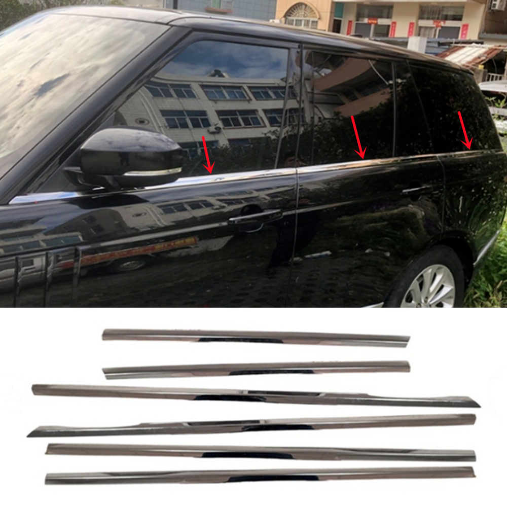 For Land Rover Range Rover 2013-22 Chrome Steel Window Sill Molding Strip Trim