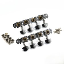 Clavijas enrolladoras de guitarra 4 eslabones 8 cuerdas 10 cuerdas cabeza cuadrada plateada