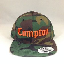 Compton Snapback Hat Yupoong 3D Embroidery Adjustable Camo Cap N.W.A Eazy E