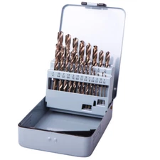 Drillforce 21PCS Drill Bit Set HSS M35 Cobalt Multi-Bits Metal Stainless Tools