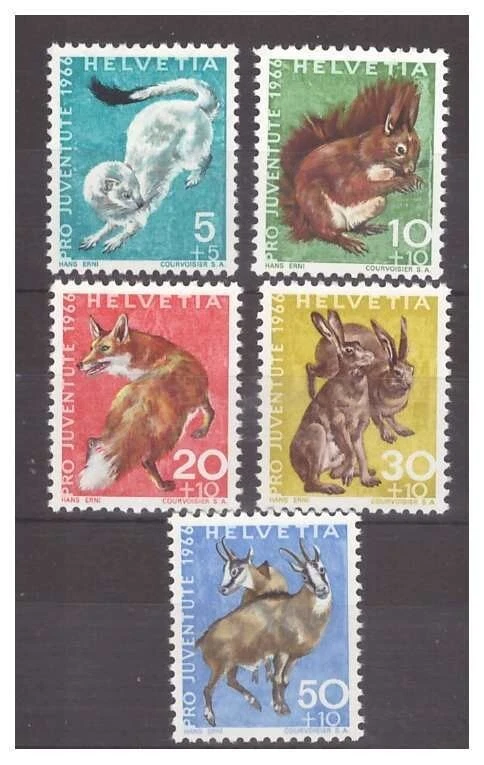 SCHWEIZ 1966 - PRO JUVENTUTE SERIE NEU ** POSTFRISCH