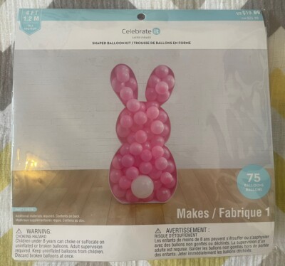 Easter Bunny Shaped Balloon Kit, Pink Bunny