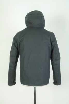 Men's Barbour Field Hooded Wax Cotton Navy Blue Jacket Size S | eBay