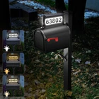 US Solar Power LED Light Sign House Street Door Address Plaque Number Plate Lamp