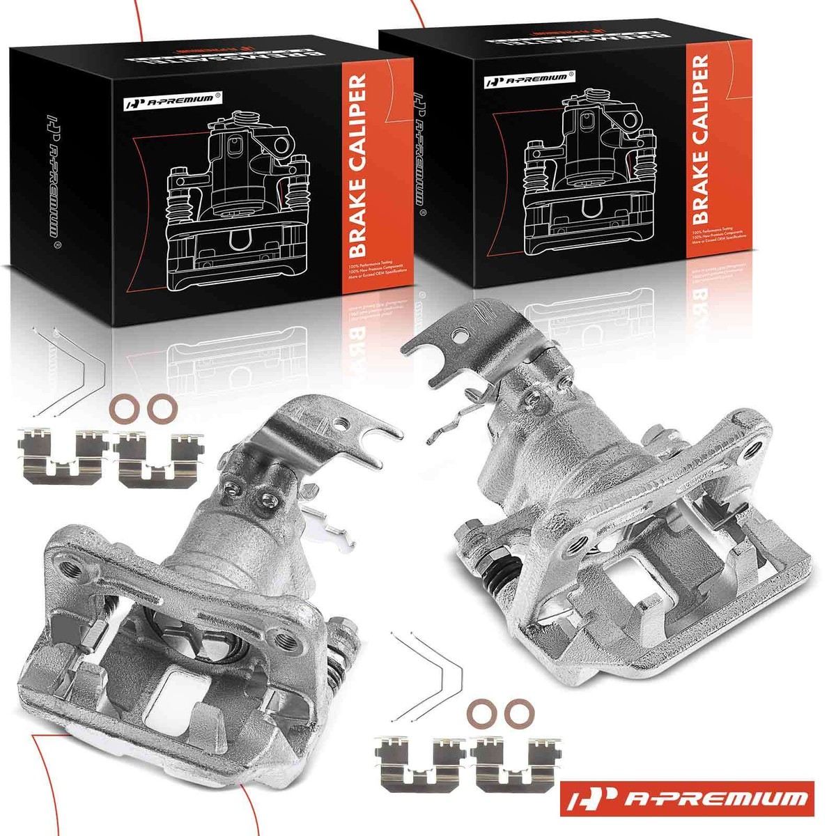 Pair Of Rear Brake Calipers With Brackets For Acura TSX 2008-2012 & Honda Accord 2.4L – Auto Power Dynamics