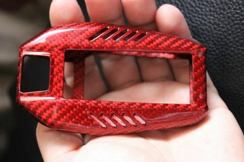 Red Real Carbon Fiber Key Fob Case Cover Keychain For BMW 5 7 Series i8 G11 G12 - Picture 4 of 8