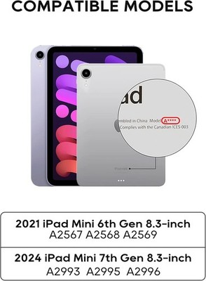 Keyboard Case for Apple iPad mini 7th Gen (A17 Pro)/ iPad mini 6th Generation