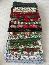 Fabric Lot Christmas/Holiday Bundle | 25 Assorted Pieces & Sizes 11 lbs