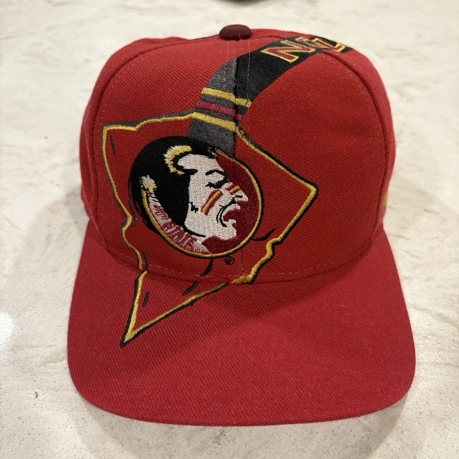 Vintage Flordia State Seminoles Big Logo The Game Snapback Hat NCAA 90s