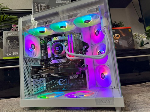 White Gaming PC RTX 5060 Wasserkühlung 32GB RAM DDR5 - 2TB m.2 SSD - Neu - Bild 5 von 10