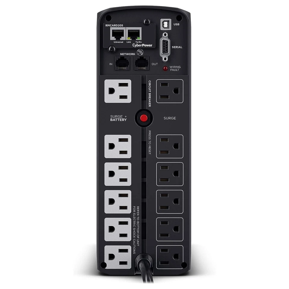 CyberPower CP1500PFCLCD-R 1500 VA / 1000W PFC Sinewave UPS Certified Refurbished - Image 4 of 4