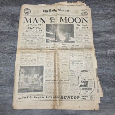 Rare - The Daily Gleaner Newspaper Kingston, Jamaica - ''Man On The Moon'' 7/21/69