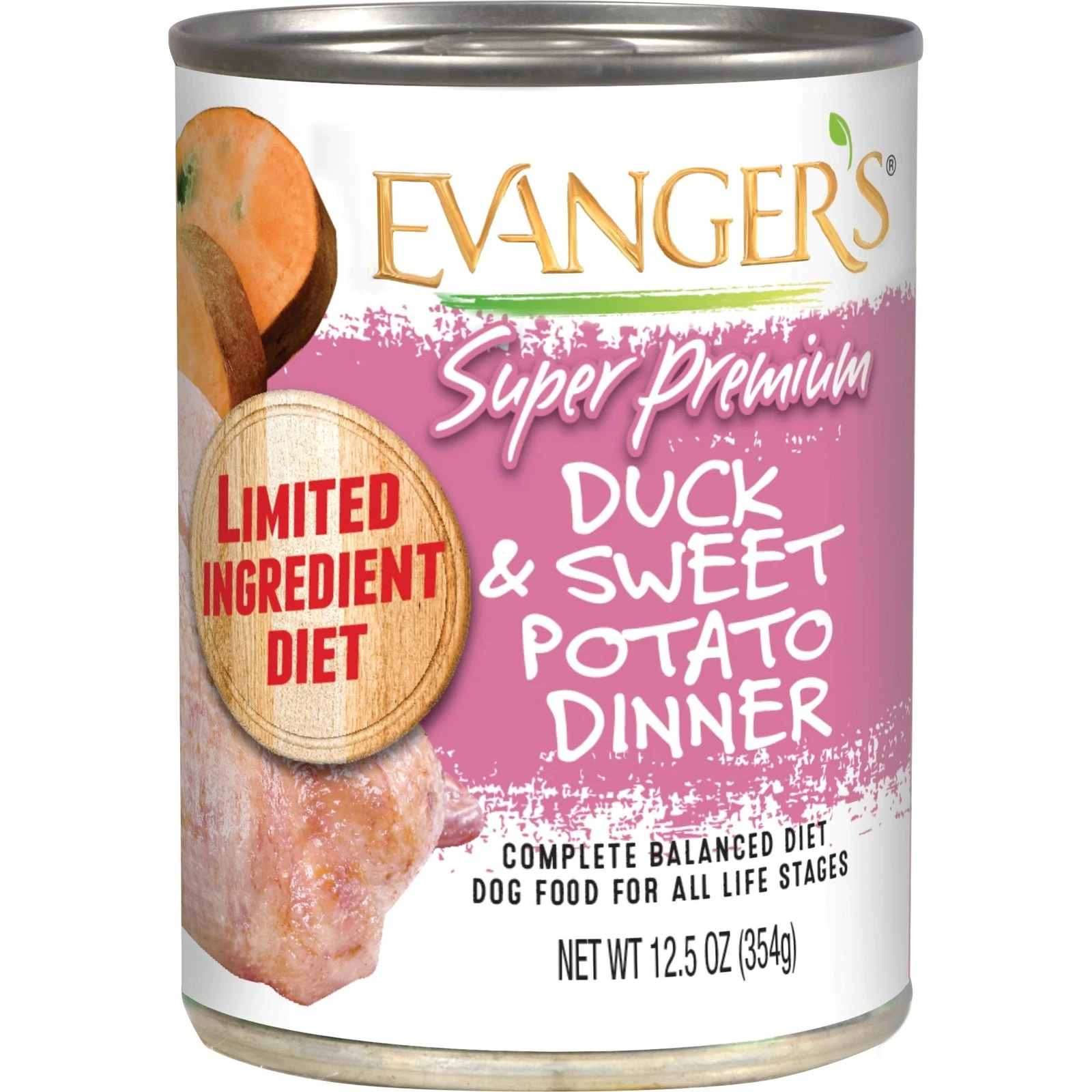 Evanger'S 776135 12-Pack Gold Sp Grain Free Duck And Sweet Potato Dinner For