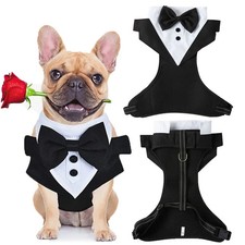 Dog Tuxedo Costume Formal Shirt Dog Wedding Black Jacket Suit Pet Puppy Prince C