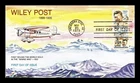 US COVER WILEY POST AVIATION PIONEER AIR MAIL FDC SETENANT ALL OVER SPECTRUM