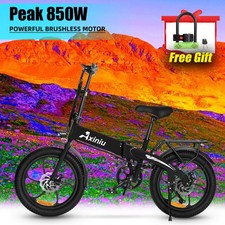 E bike 20" 500W Electric Bike Bicycle Foldable Fat Tire Mountain Snow Ebike