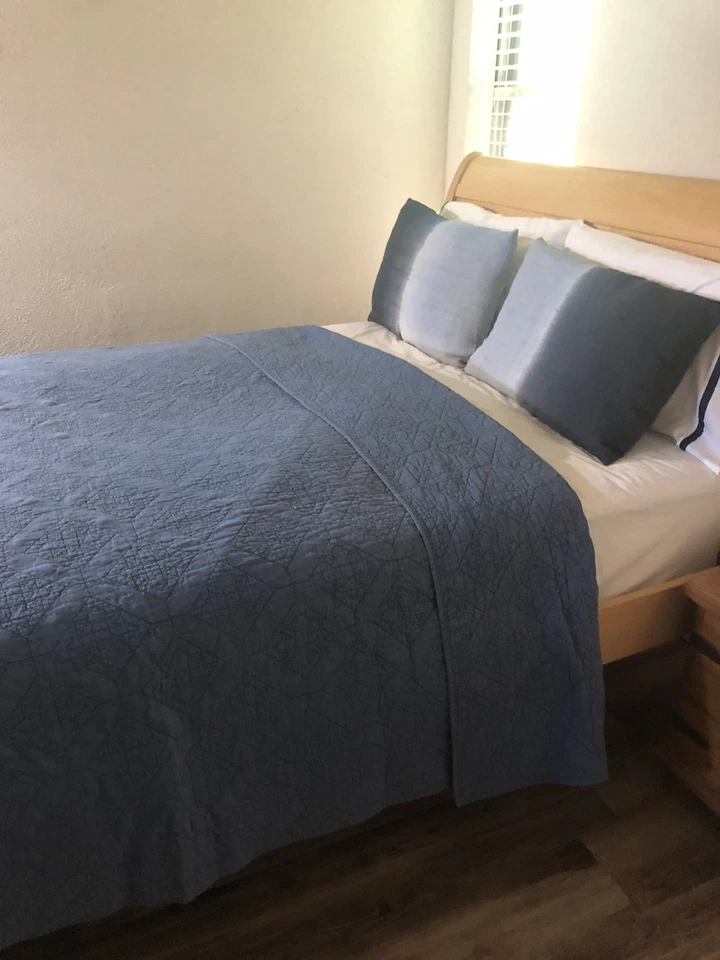 Threshold Quilt Coverlet Q/King Blue Matelasse 100x92” NWOT - Image 3 of 4