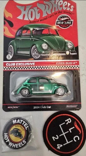 2024 Hot Wheels Red Line Club Kawa Bug A Membership Car w/Patch-Pin-Protector