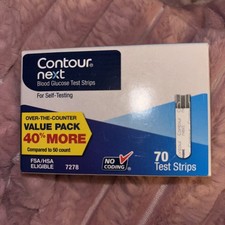 Contour Next Glucose Diabetic Blood Test Strips 70 strips Exp 02/27