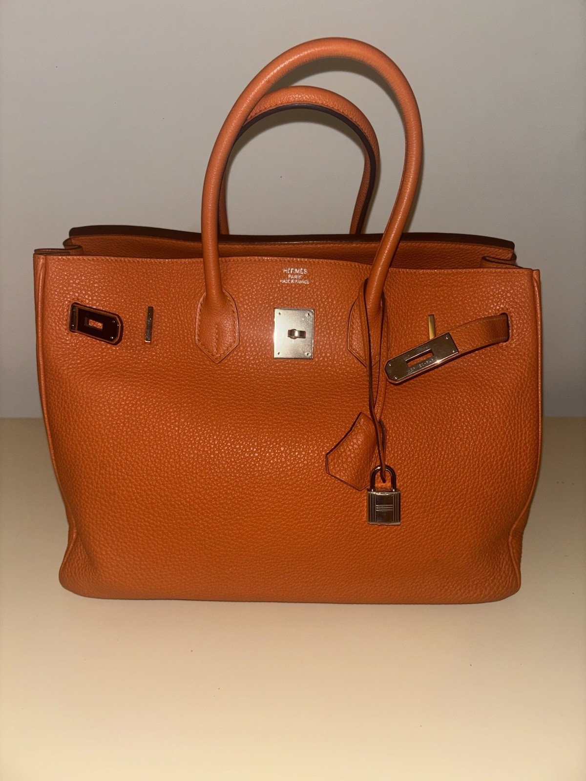 Hermes Birkin 35 hand bag Togo Leather, PHW, Stamp Square O (2011) image 7