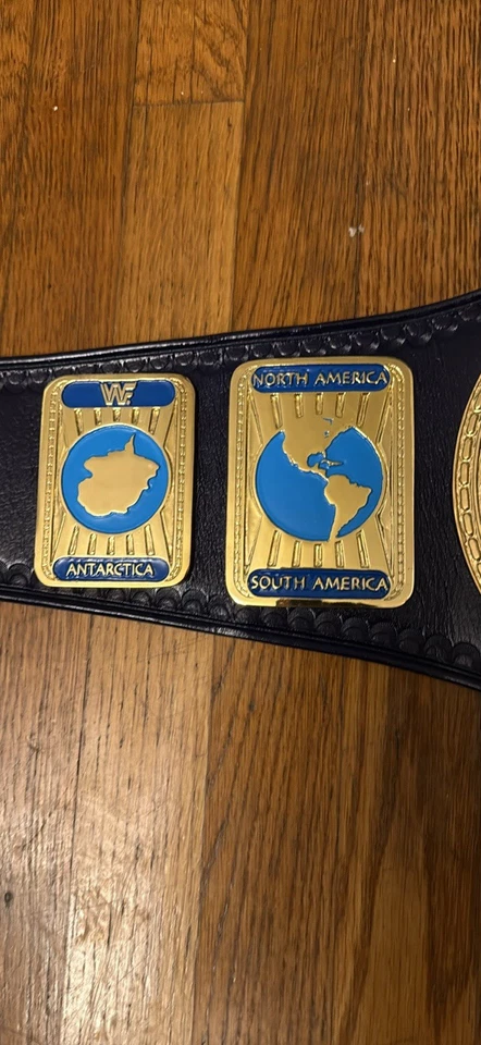 WWF Attitude Era Oval Intercontinental Championship Belt Adult Size Zinc 4MM - Image 2 of 4