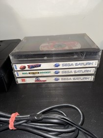 Sega Saturn Model 2 Console W/ Controller Cables 4 Games Tested Working