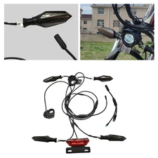 36V/48V/60V E-bike Headlight Front Rear Turn Signal Light Set with Mount BrackJz