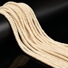 Natural River Stone Smooth Rondelle Beads Size 2x4mm 15.5" Strand