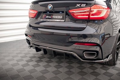 Maxton Design Diffusor Heckansatz passend für BMW X6 M-Paket F16 schwarz Hochgla