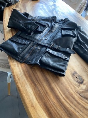 NEU AJS Rind Lederjacke, Retrostyle, Gr.52  schwarz, mit Protektoren Motorrad