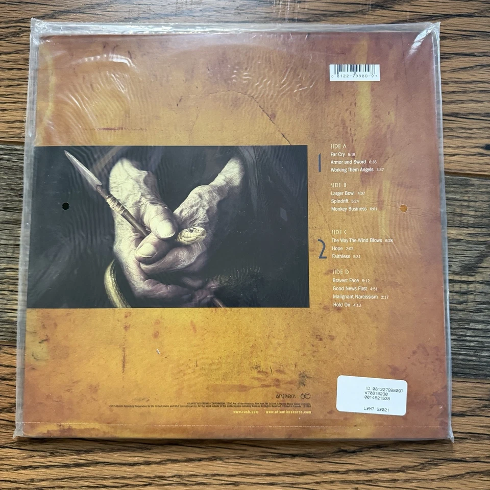 Rush Snakes & Arrows 2LP 180g Vinyl 2007 Atlantic Rock Prog Hype Stickers Sealed - Image 2 of 4