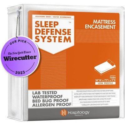 HOSPITOLOGY PRODUCTS Zippered Mattress Encasement  Sleep Defense System  Twin
