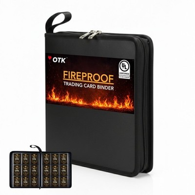 OTK Fireproof 720-Card Trading Card Binder, 9-Pocket Side-Load Album