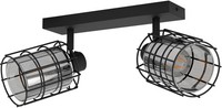 Deckenleuchte Schwarz Rauchig Moderne 2X40W/E27 IP20