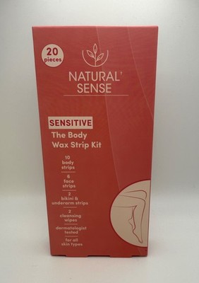 Natural Sense Sensitive The Body Wax Strip Kit 20 Pieces for All Skin Types