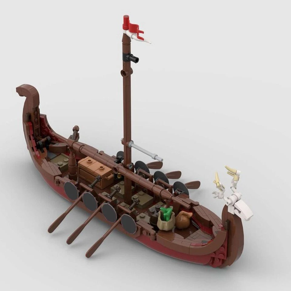 MOC-182527 21343 Viking Longships Expansion for Viking Village Set 1023 Pieces - Image 4 of 4