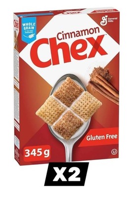 2 x Cinnamon Chex, Gluten Free Breakfast Cereal, Whole Grain - FREE SHIPPING