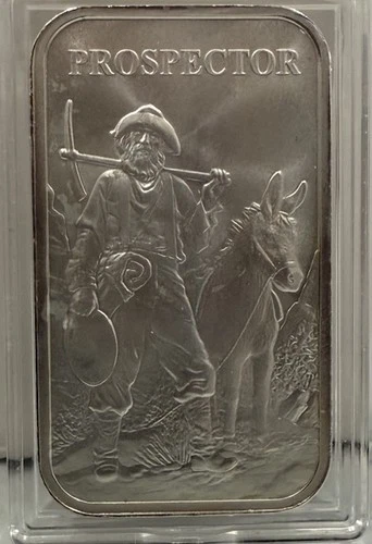 1 oz Silver Provident Prospector Bar,  Never circulated,  BU, from plastic tube