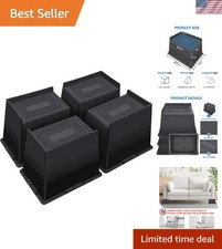 Elevadores para muebles de alta resistencia 6 pulgadas negro sofá cama escritorio silla Eleva...