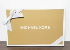 Michael Kors Magnetic Gift Box Tissue and Bow for Wallet Small Bag 9"x6"x2.5"