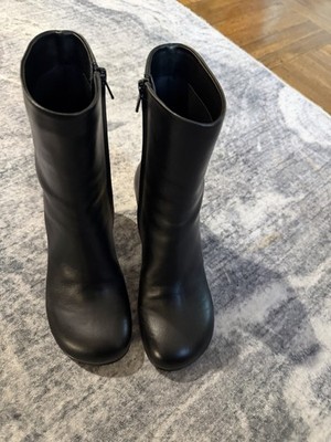 JW Anderson All Leather Bootie With Spiral Gold Heel