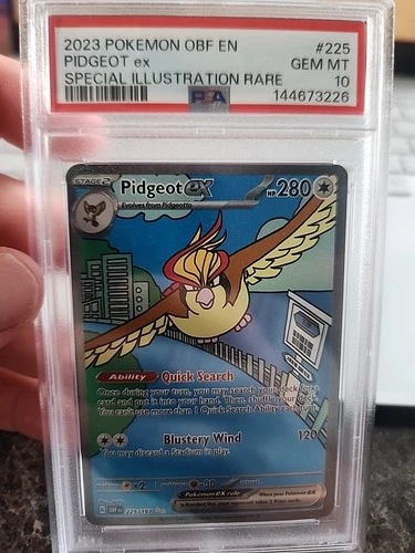 2023 Pokemon Obf EN-Obsidian Flames Pidgeot EX #225 SIR PSA 10